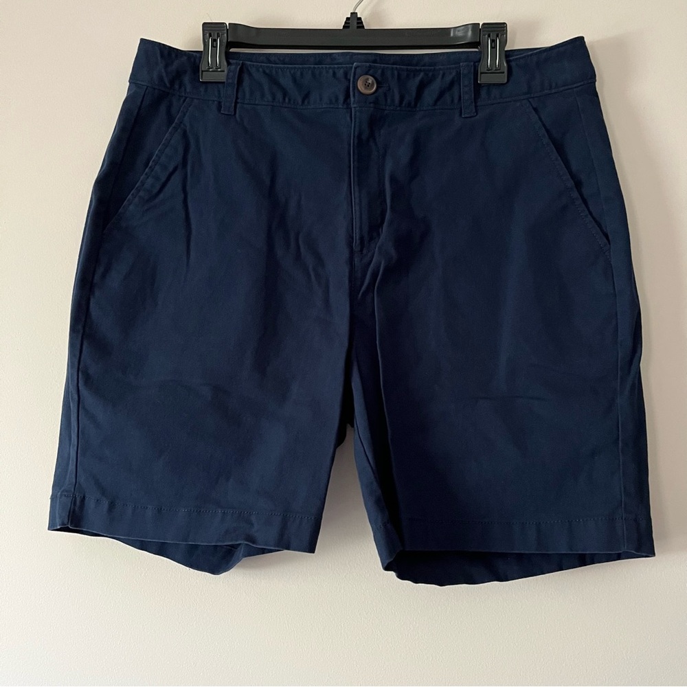 Old Navy Dark Blue High-Rise Bermuda Shorts with Adjustable Waist